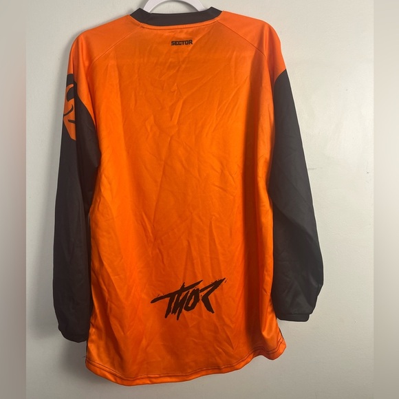 Men’s Thor motorcrossing orange/black/white long sleeve jersey size small - Picture 3 of 3